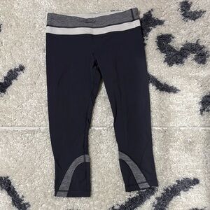 Lululemon Black and Gray Leggings (not full length)